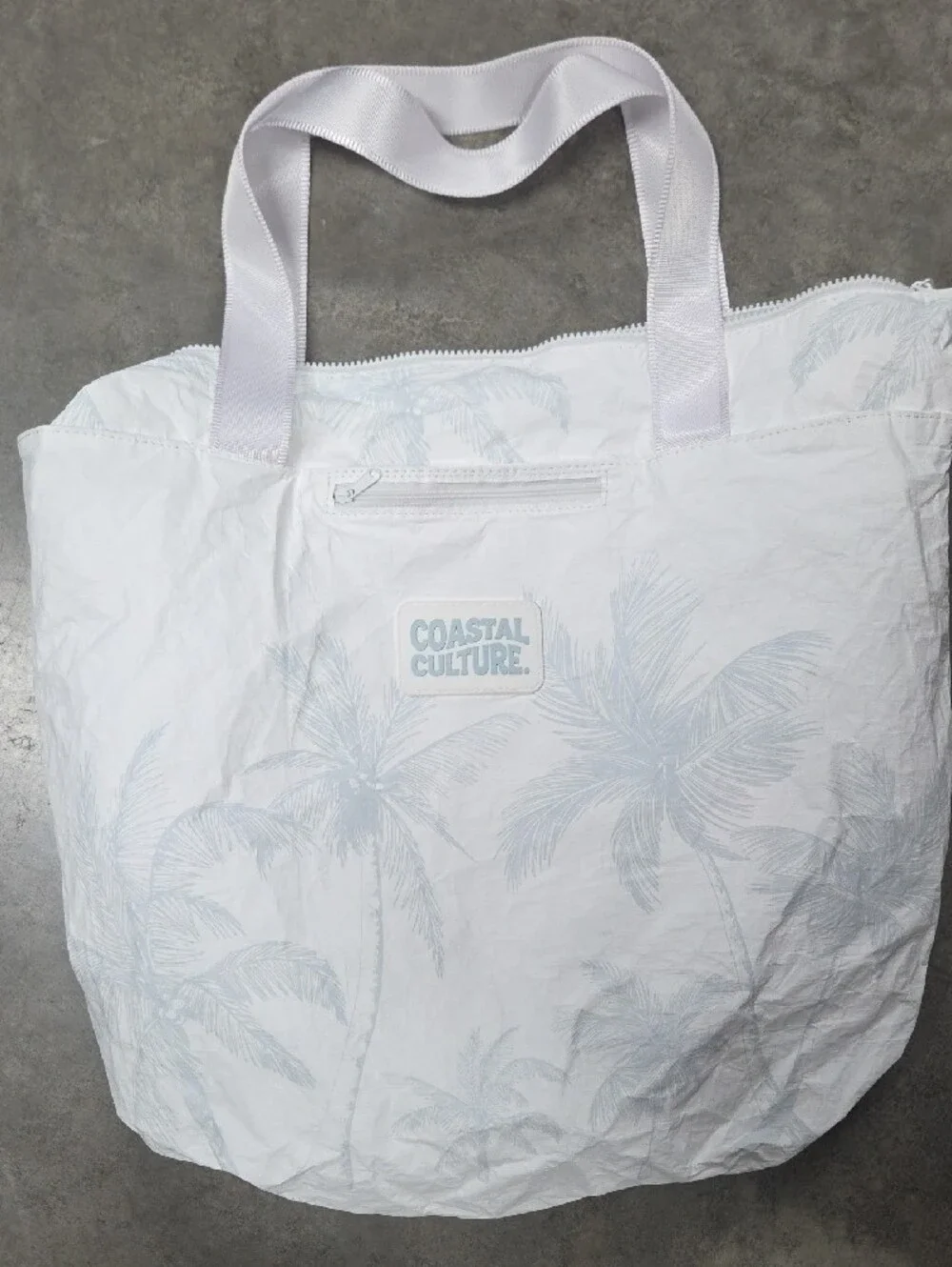 coastal culture tote white